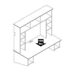 Computer Desks*Prepac Sonoma Floating Desk, Espresso (EEHW-0800-1)