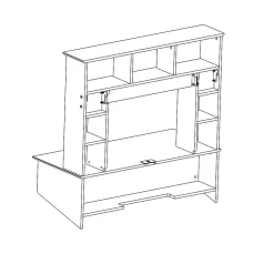 Computer Desks*Prepac Sonoma Floating Desk, Espresso (EEHW-0800-1)