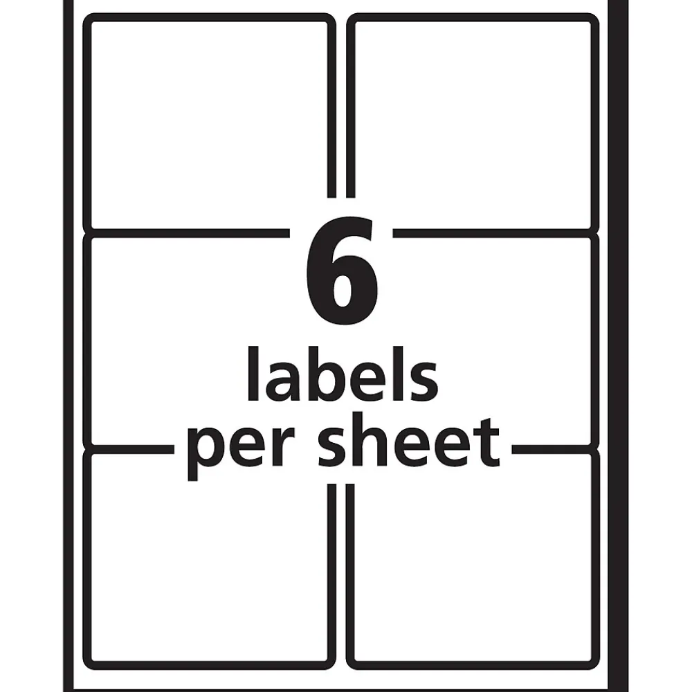 Pres-a-ply Laser/Inkjet Shipping Labels, 3-1/3" x 4", White, 600 Labels/Box (30604)