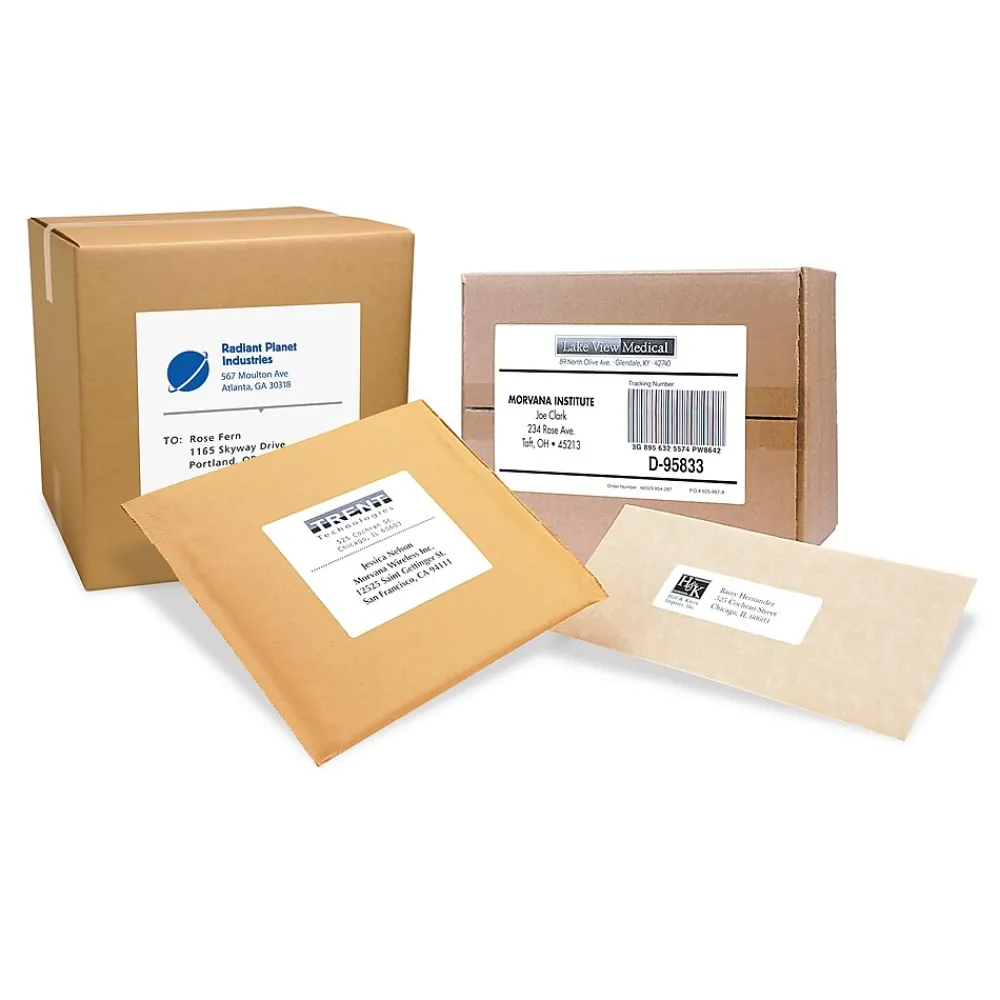 Pres-a-ply Laser/Inkjet Shipping Labels, 3-1/3" x 4", White, 600 Labels/Box (30604)