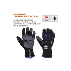 Proflex 817 Reinforced Thermal Utility Gloves, Black, Large (17354)