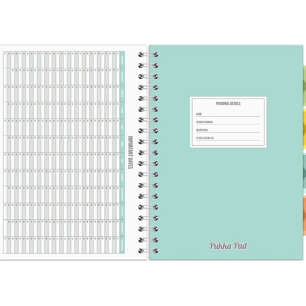 Notebooks|Pukka Pad B5 Study Book Customizable Notebook, 7.09" x 9.6", 120 Sheets, Gray/Silver (9824-STU)