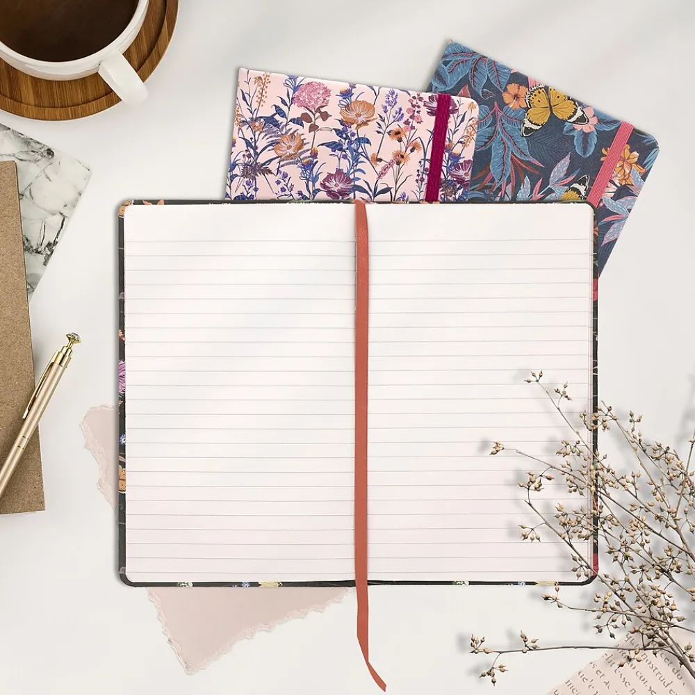 Subject Notebooks|Pukka Pad Bloom Subject Notebooks, Narrow Ruled, Blue, 3/Pack (PUK9491BLM)