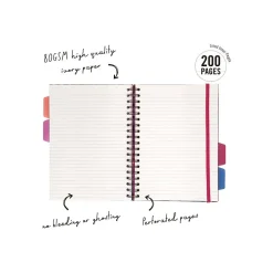 Subject Notebooks|Pukka Pad Bloom 5-Subject Subject Notebooks, 6.9