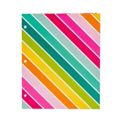 Pocket Folders|Pukka Pad Carpe Diem Rainbow Color Wash 3-Hole Punched 2-Pocket Portfolio Folders, Assorted Colors, 6/Pack (9097-CD)