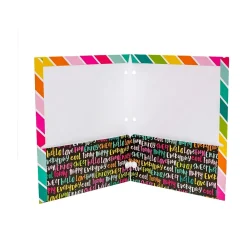 Pocket Folders|Pukka Pad Carpe Diem Rainbow Color Wash 3-Hole Punched 2-Pocket Portfolio Folders, Assorted Colors, 6/Pack (9097-CD)