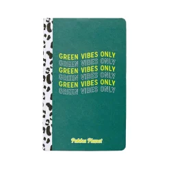 Composition Notebooks|Pukka Pad Green Vibes Only Notebook, 5.28" x 8.46", Wide-Ruled, 96 Sheets, Green (9704-SPP)