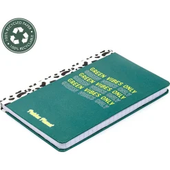 Composition Notebooks|Pukka Pad Green Vibes Only Notebook, 5.28" x 8.46", Wide-Ruled, 96 Sheets, Green (9704-SPP)