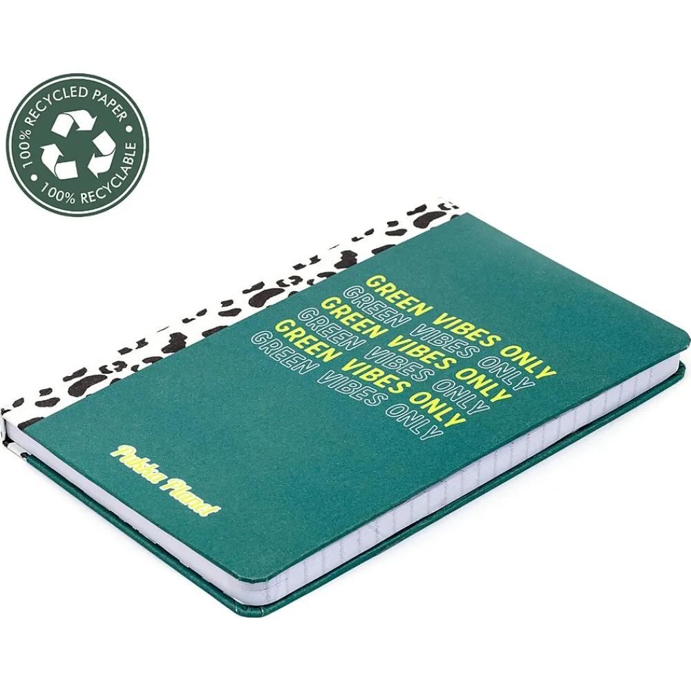 Composition Notebooks|Pukka Pad Green Vibes Only Notebook, 5.28" x 8.46", Wide-Ruled, 96 Sheets, Green (9704-SPP)