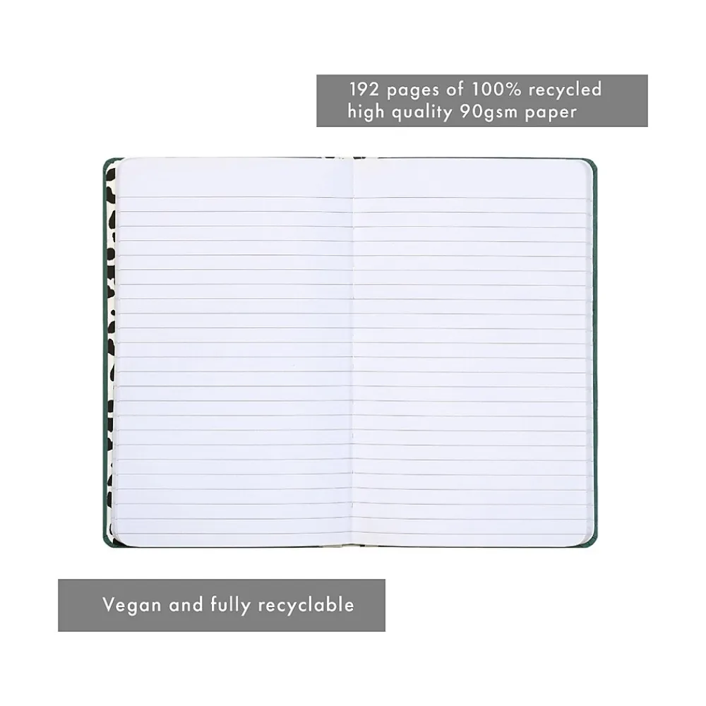 Composition Notebooks|Pukka Pad Green Vibes Only Notebook, 5.28" x 8.46", Wide-Ruled, 96 Sheets, Green (9704-SPP)