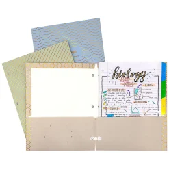 Pocket Folders|Pukka Pad Haze 3-Hole Punched 2-Pocket Cardstock Portfolio Folders, Assorted Colors, 6/Pack (9980(AST)-HZE)