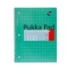 Subject Notebooks|Pukka Pad Metallic 1-Subject Notebooks, 8" x 10.5", College Ruled, 100 Sheets, Green, 3/Pack (8795-MET)