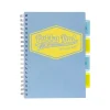 Subject Notebooks|Pukka Pad Pastels 5-Subject Notebooks, 7" x 10", Ruled, 100 Sheets, Assorted Colors, 3/Pack (3032-PST)