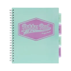 Subject Notebooks|Pukka Pad Pastels 5-Subject Notebooks, 8.5" x 11", Ruled, 100 Sheets, Assorted Colors, 3/Pack (8867-PST)
