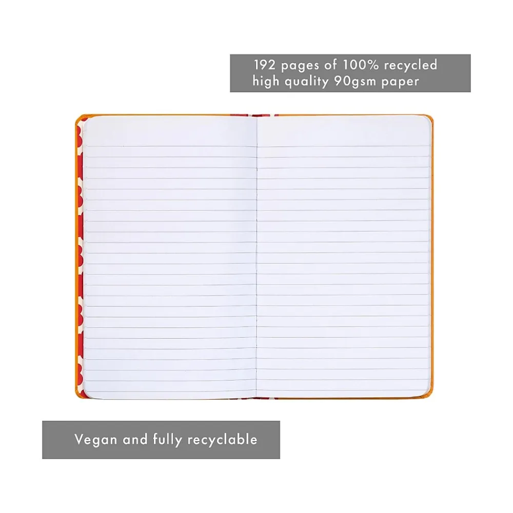Composition Notebooks|Pukka Pad Plants Over People Notebook, 5.28" x 8.46", Wide-Ruled, 96 Sheets, Orange (9705-SPP)