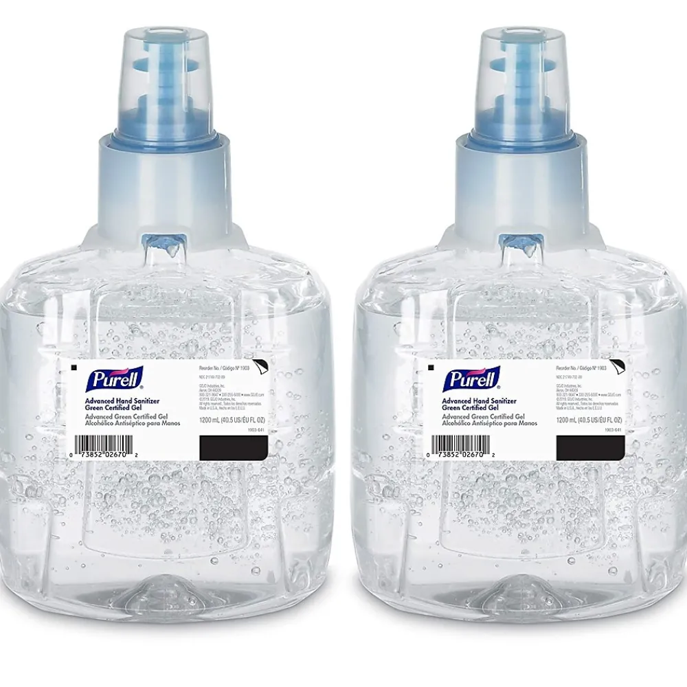 Advanced 70% Alcohol Gel Hand Sanitizer Refill for LTX-12 Dispenser, 1200 mL., 2/Carton (1903-02)<Purell Sale