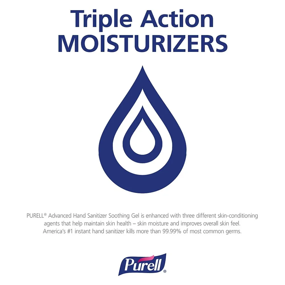 Advanced Soothing 8 oz. Gel Hand Sanitizer, Fresh Scent (9674-12)<Purell