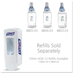 ADX-12 Wall Mounted Hand Sanitizer Dispenser, White (8820-06)<Purell Sale