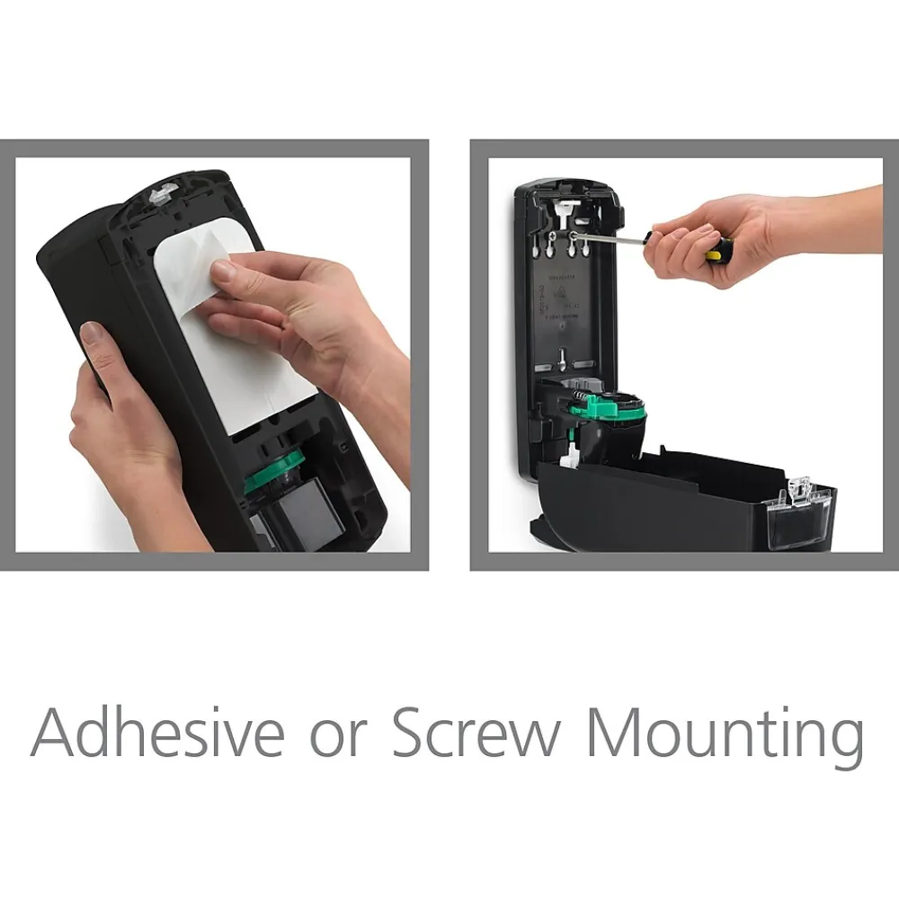 ADX12 Wall Mounted Hand Sanitizer Dispenser, Black/Brushed Chrome (8828-06)<Purell Outlet