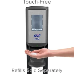 CS 8 Automatic Floor Stand Hand Sanitizer Dispenser, Graphite/Black (7418-DS)<Purell Outlet