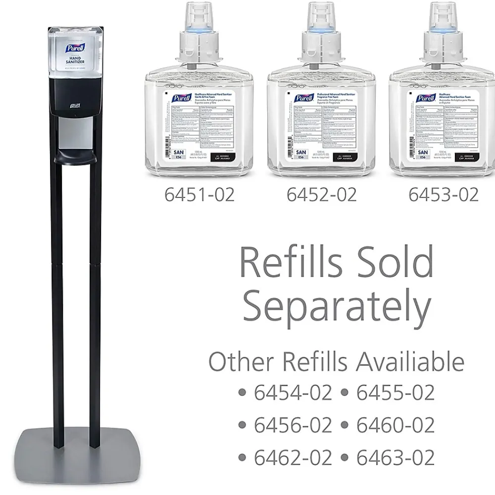 ES6 Automatic Floor Stand Hand Sanitizer Dispenser, Graphite/Black (7216-DS)<Purell Best