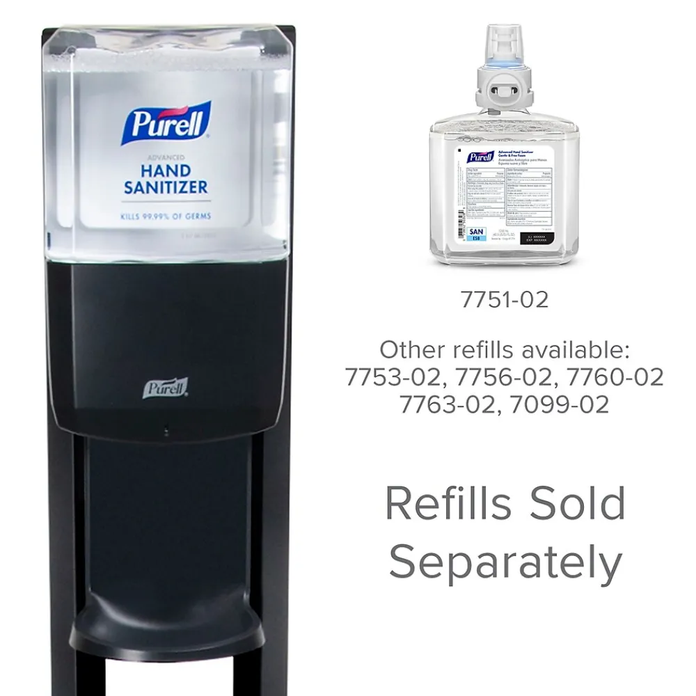 ES8 Automatic Floor Stand Hand Sanitizer Dispenser, Graphite/Black (7218-DS)<Purell Discount