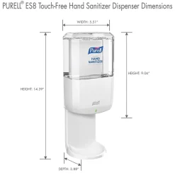 ES8 Automatic Wall Mounted Hand Sanitizer Dispenser, White (7720-01)<Purell Best