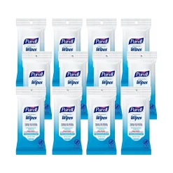 Hand Sanitizing Wipes, Clean Refreshing Scent, 20 Wipes/Pack, 12 Packs/Carton (9124-12-CMR)<Purell Best