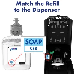Healthcare Foaming Hand Soap Refill for CS8 Dispenser, 1200 ml, 2/Carton (7881-02)<Purell Outlet
