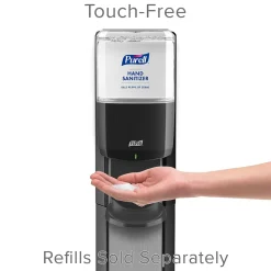 MESSENGER ES8 Automatic Floor Stand Hand Sanitizer Dispenser, Silver/Graphite (7318-DS-SLV)<Purell Hot