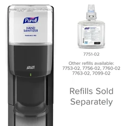 MESSENGER ES8 Automatic Floor Stand Hand Sanitizer Dispenser, Silver/Graphite (7318-DS-SLV)<Purell Hot