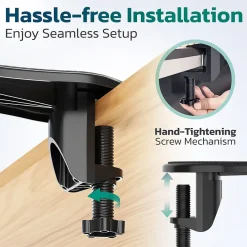 Sale Purely E5620 Ergonomic Arm Rest/Elbow Support for Desk, 180° Adjustable Computer Desk Support Extender, Black (PARE5620)