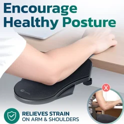 Sale Purely E5720 Ergonomic Arm/Elbow Support Rest for Desk, Computer Desk Arm Extender, Black (PARE5720)