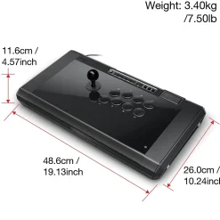 Clearance QANBA Obsidian 2 QANQ7 Joystick for PlayStation 5/4 & PC, Wired, Black Obsidian