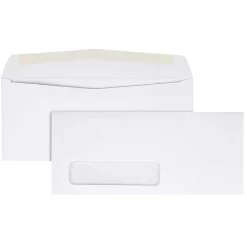 Discount Quality Park #10 Window Envelopes, 4 1/8" x 9 1/2", White, 500/Box (QUA90120)