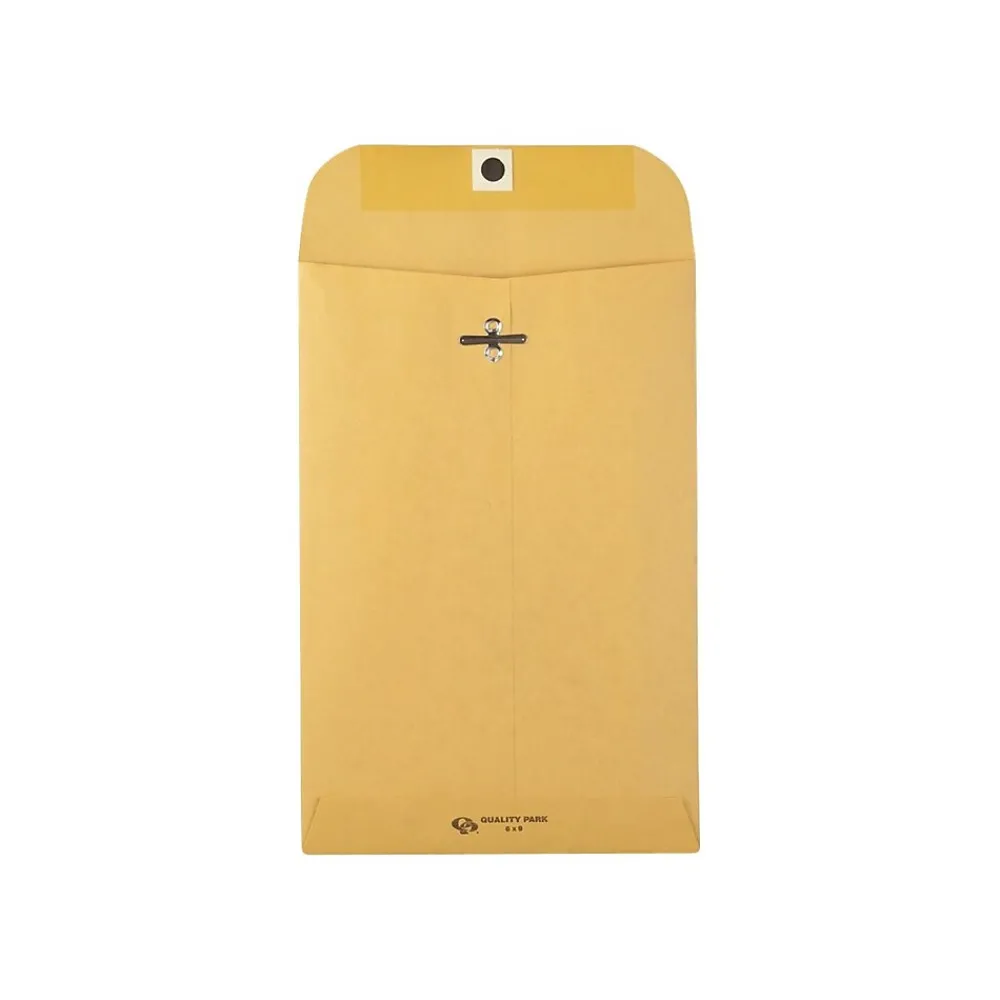 Outlet Quality Park Clasp & Moistenable Glue Kraft Catalog Envelopes, 6" x 9", Kraft, 100/Box (QUA37755)