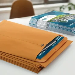 New Quality Park Clasp & Moistenable Glue Kraft Catalog Envelopes, 9" x 12", Kraft, 100/Box (QUA37790)