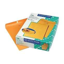 Sale Quality Park Clasp & Moistenable Kraft Catalog Envelopes, 12" x 15.5", Brown Kraft, 100/Box (QUA37910)
