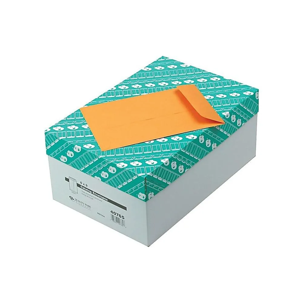 Outlet Quality Park Gummed Catalog Envelopes, 6" x 9", Kraft, 500/Bx (QUA40765)