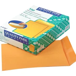 New Quality Park Gummed Kraft Open-End Catalog Envelopes, 9" x 12", Brown, 100/Bx (QUA41467)