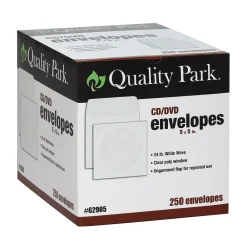 Clearance Quality Park Open End CD/DVD Envelopes, 5