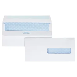 Online Quality Park Redi-Seal Security Tinted Window Envelope, 4 1/2" x 9 1/2", Woven White, 500/Box (21438)