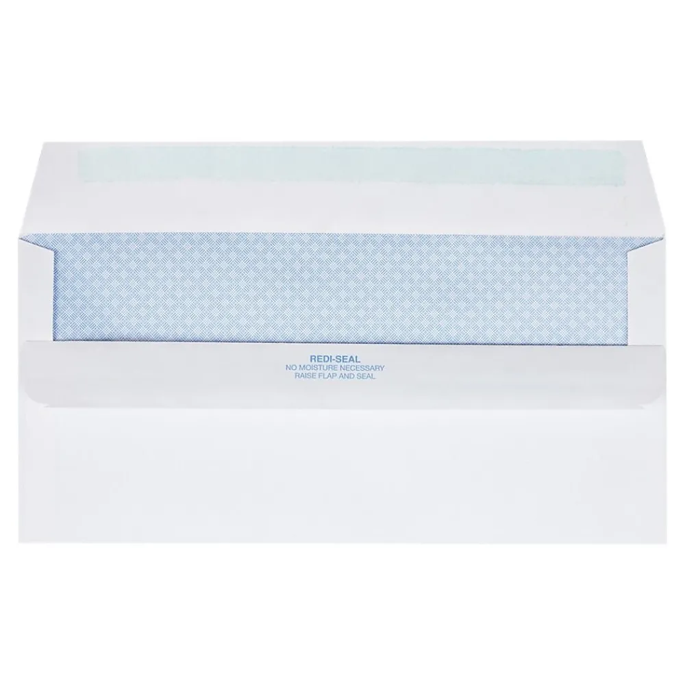 Online Quality Park Redi-Seal Security Tinted Window Envelope, 4 1/2" x 9 1/2", Woven White, 500/Box (21438)