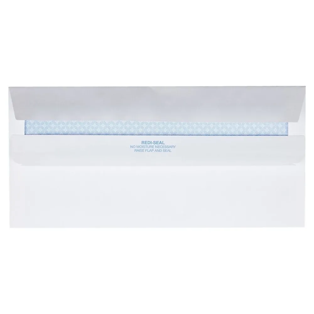 Online Quality Park Redi-Seal Security Tinted Window Envelope, 4 1/2" x 9 1/2", Woven White, 500/Box (21438)