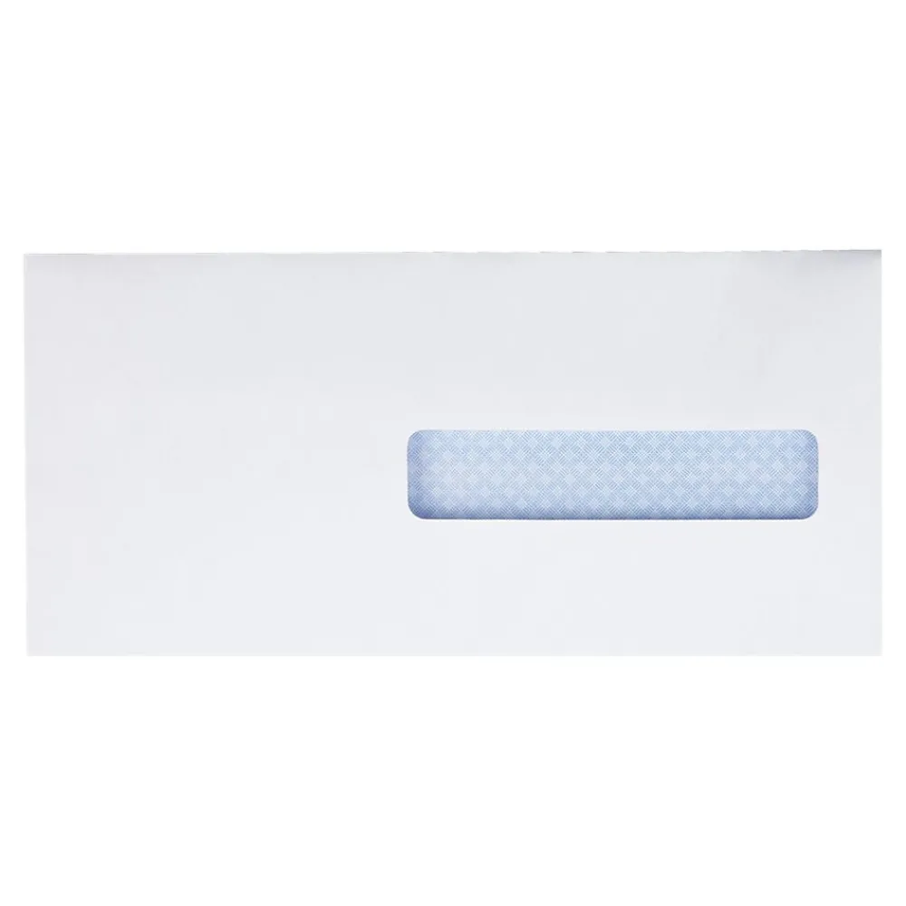Online Quality Park Redi-Seal Security Tinted Window Envelope, 4 1/2" x 9 1/2", Woven White, 500/Box (21438)