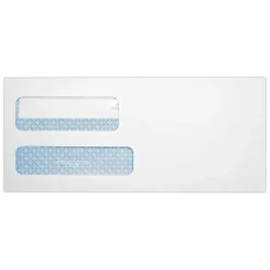 New Quality Park Redi-Seal Self Seal Security Tinted #9 Double Window Envelope, 3 7/8" x 8 7/8", White Wove, 50/Pack (24529-50)