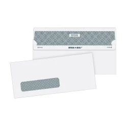 Outlet Quality Park Reveal-N-Seal Security Tinted #10 Window Envelope, 4 1/8" x 9 1/2", White Wove, 500/Box (67418)