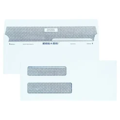 Online Quality Park Self Seal Security Tinted #8 Double Window Envelopes, 3 5/8