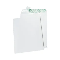 Quality Park Tech-No-Tear Redi-Strip Catalog Envelopes, 9" x 12", White, 100/Box (QUA77390)
