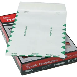 Discount Quality Park USPS First Class Self-Adhesive Mailer Envelope, #98, Green/White, 10" x 15", 100/Box (QUAR1670)